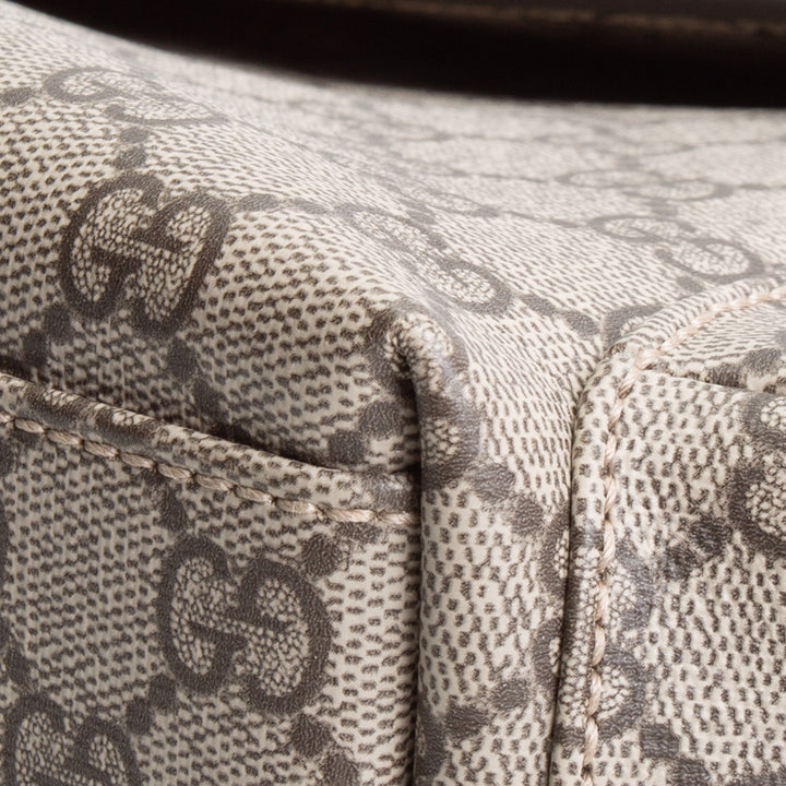 GUCCI GG Supreme Diaper Bag - Beige & Ebony