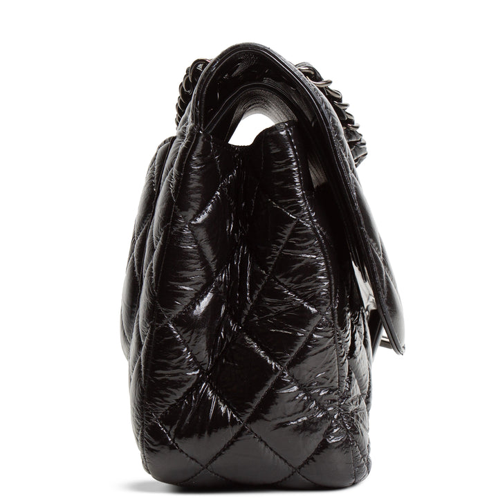 CHANEL Classic Crinkle Double Jumbo Flap - Black