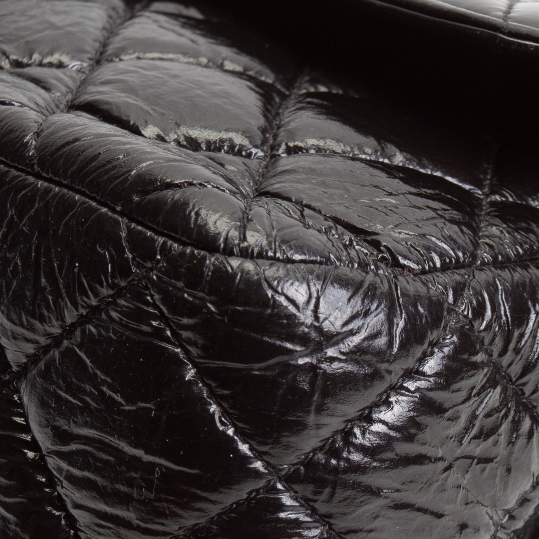 CHANEL Classic Crinkle Double Jumbo Flap - Black