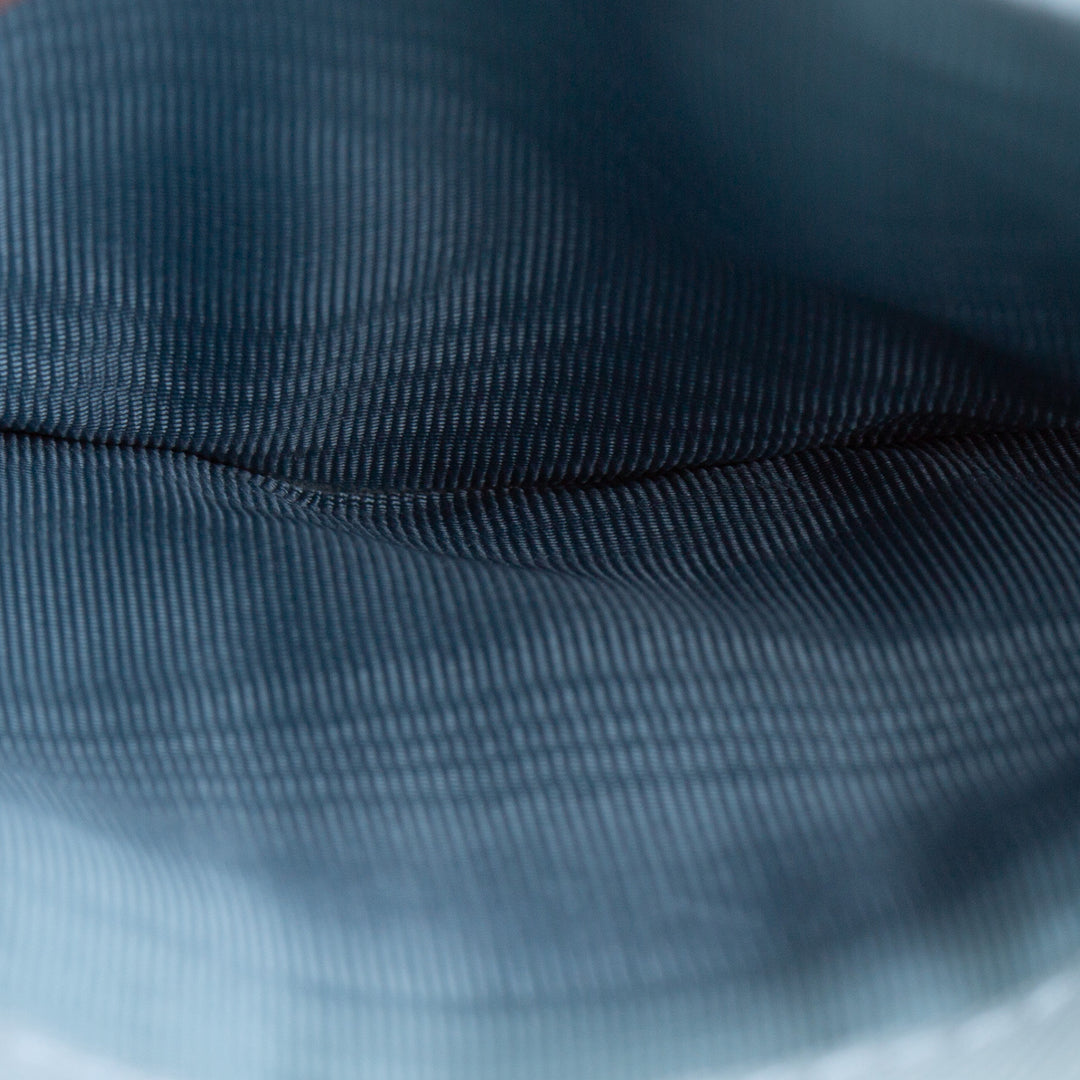 PRADA Saffiano Lux Leather Compact Wallet - Baby Blue