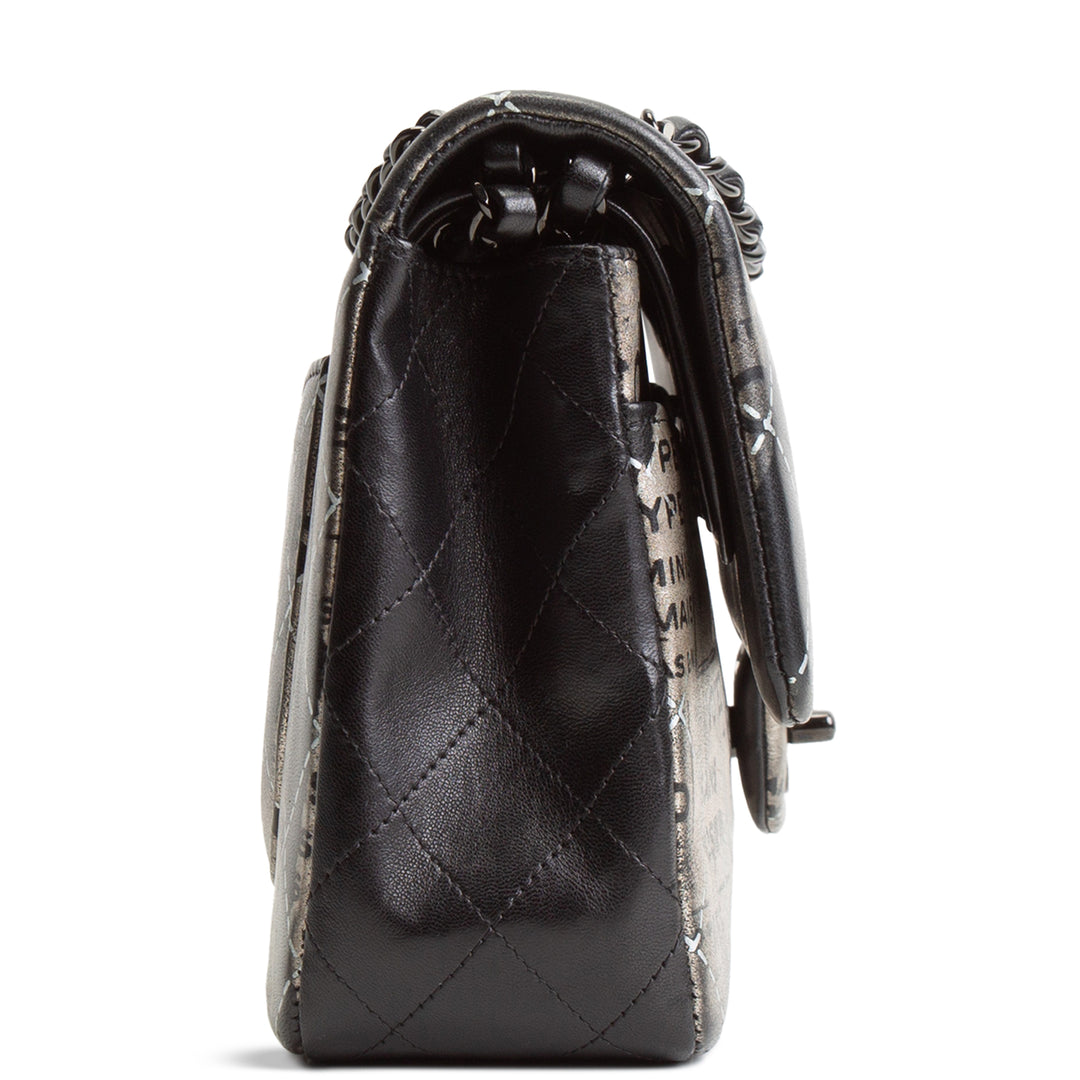 CHANEL Medium Graffiti Newspaper Double Flap