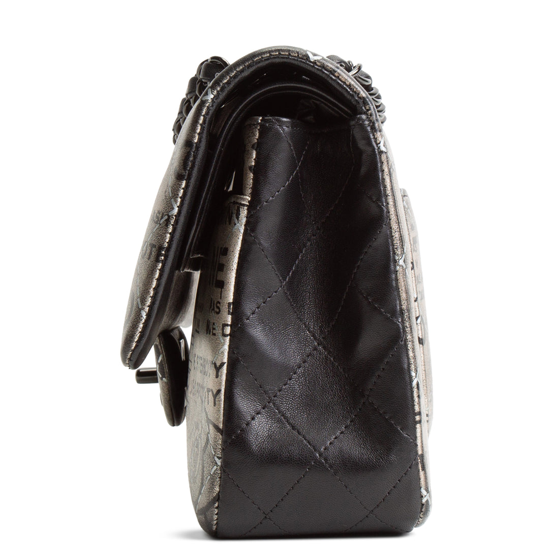 CHANEL Medium Graffiti Newspaper Double Flap