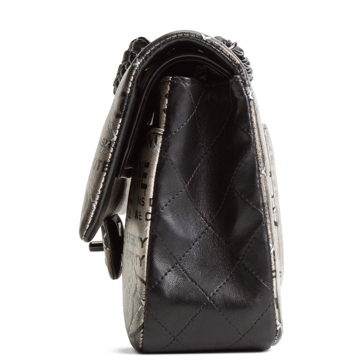 CHANEL Medium Graffiti Newspaper Double Flap