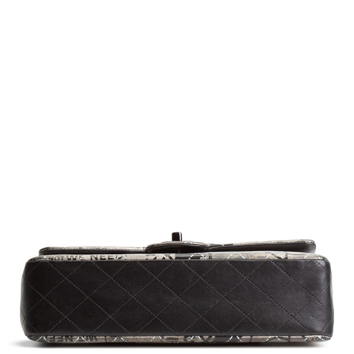 CHANEL Medium Graffiti Newspaper Double Flap