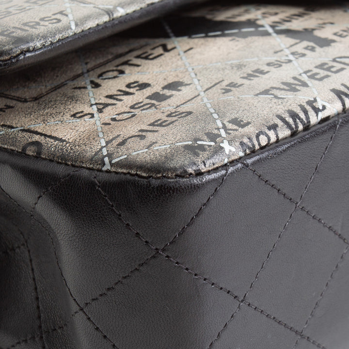CHANEL Medium Graffiti Newspaper Double Flap