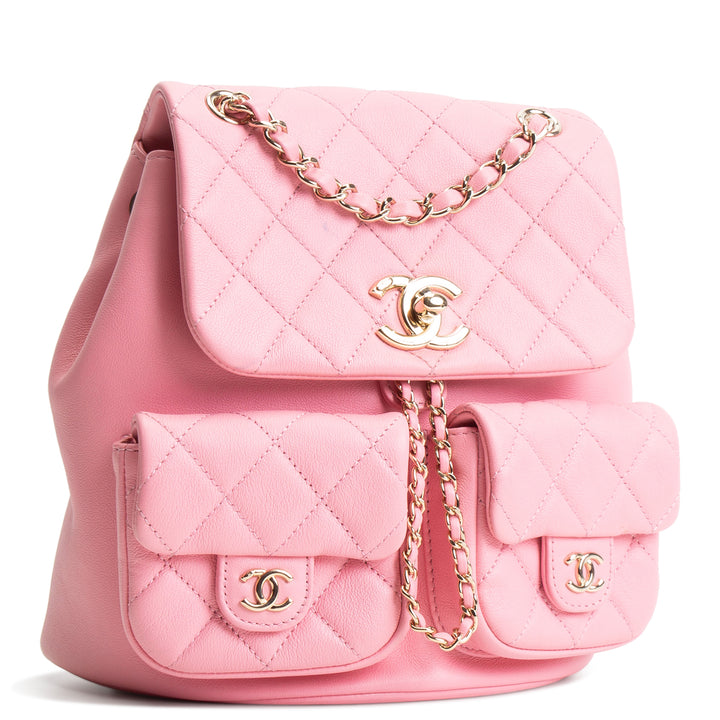 CHANEL 2023 Small Quilted Backpack - Pink