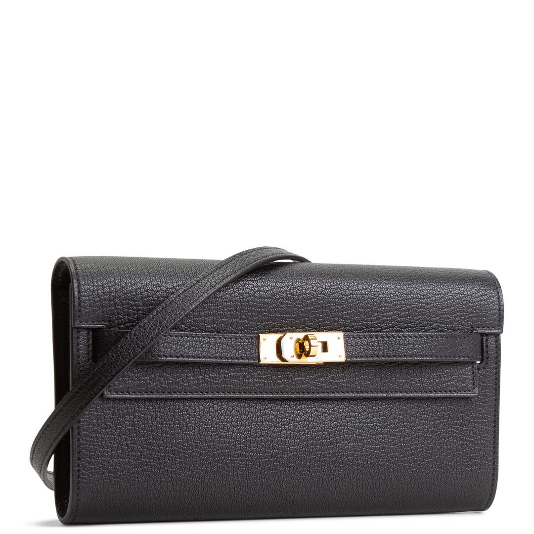HERMES Chevre Mysore Kelly To Go - Noir/Black