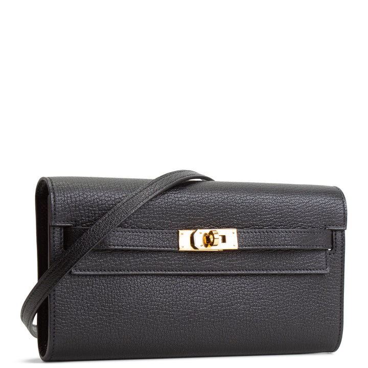 HERMES Chevre Mysore Kelly To Go - Noir/Black