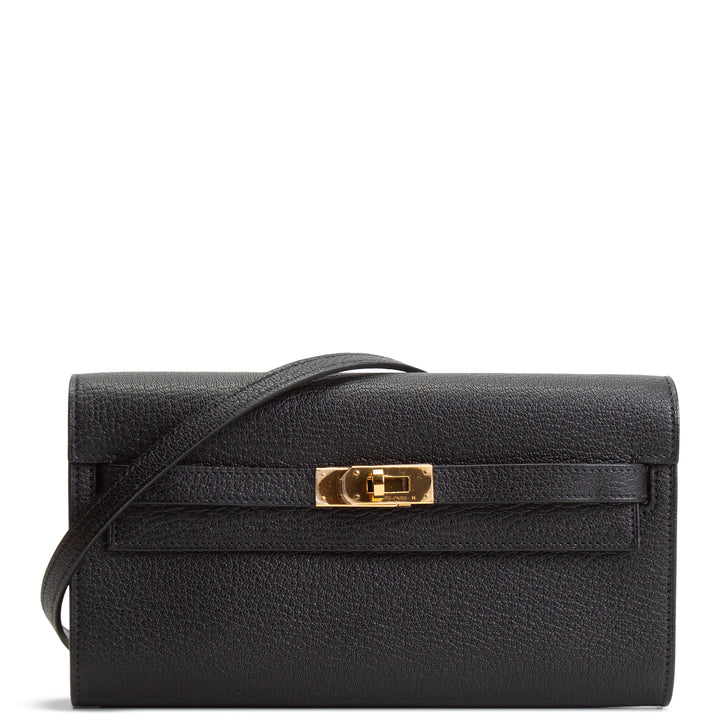 HERMES Chevre Mysore Kelly To Go - Noir/Black