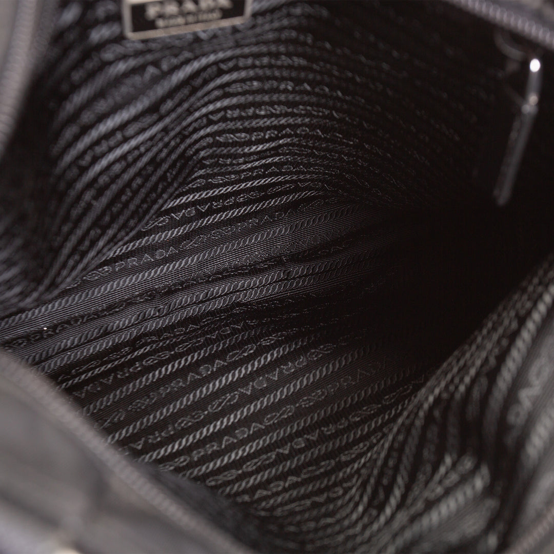 PRADA Tessuto Nylon Messenger Bag - Black OULET FINAL SALE