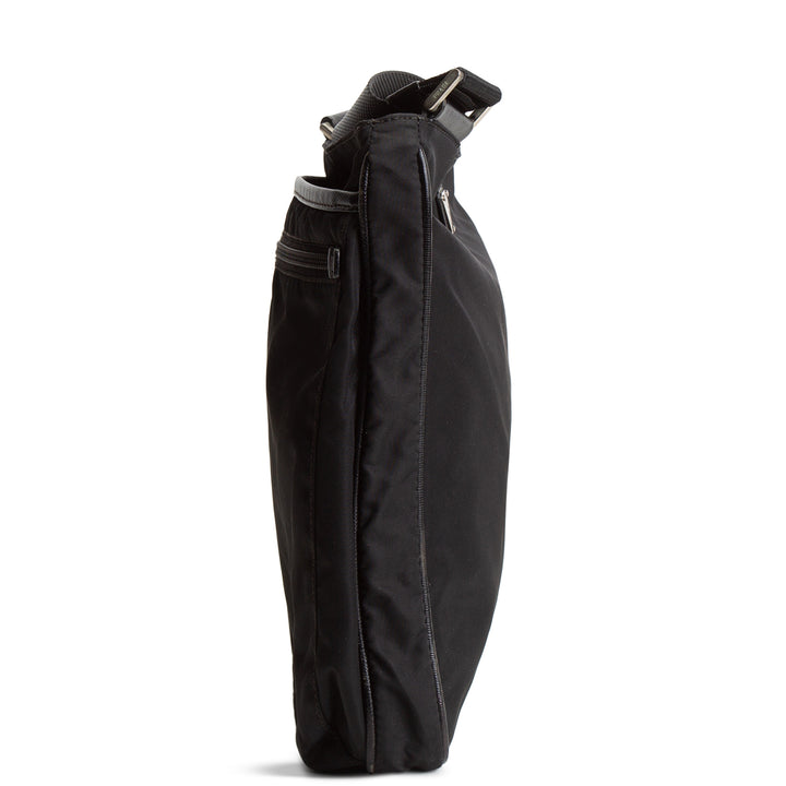 PRADA Tessuto Nylon Messenger Bag - Black OULET FINAL SALE