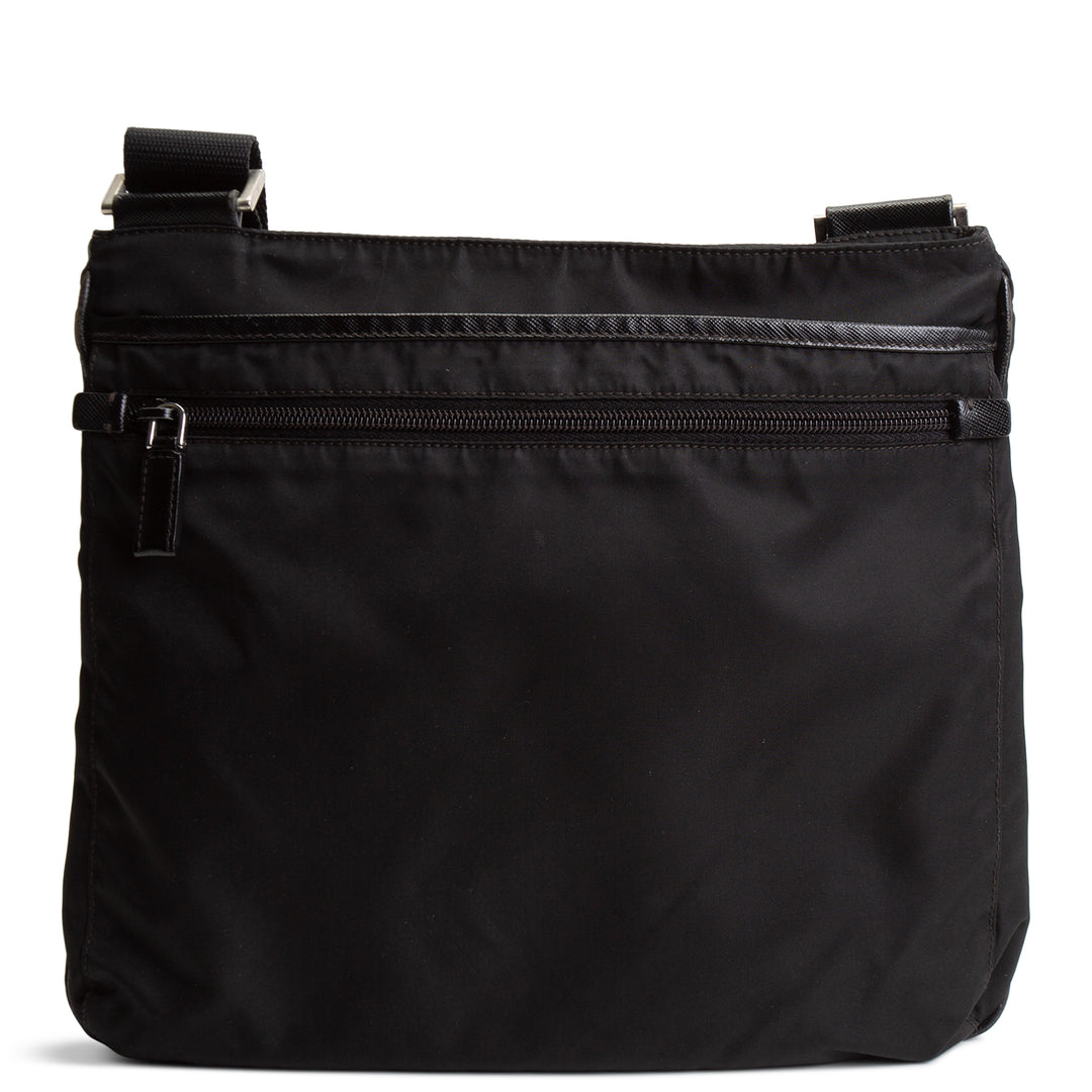 PRADA Tessuto Nylon Messenger Bag - Black OULET FINAL SALE
