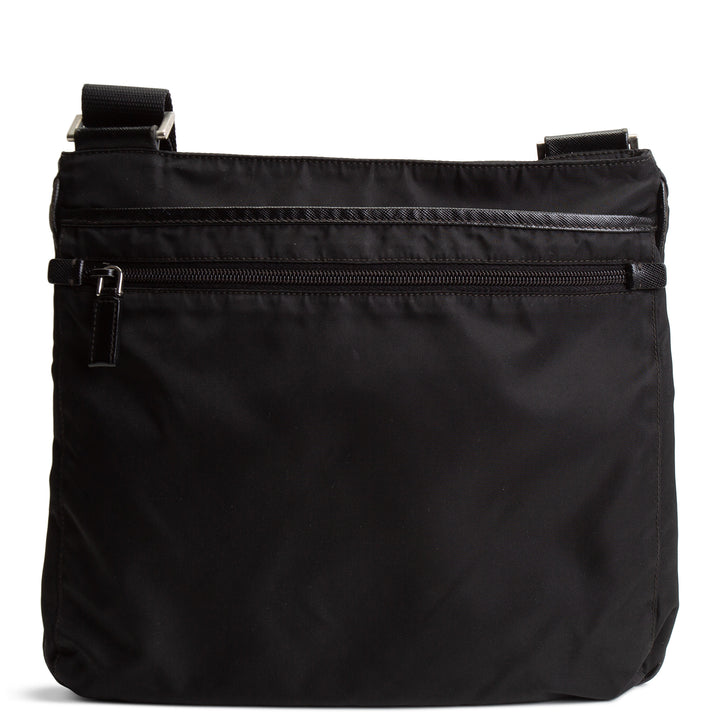 PRADA Tessuto Nylon Messenger Bag - Black OULET FINAL SALE