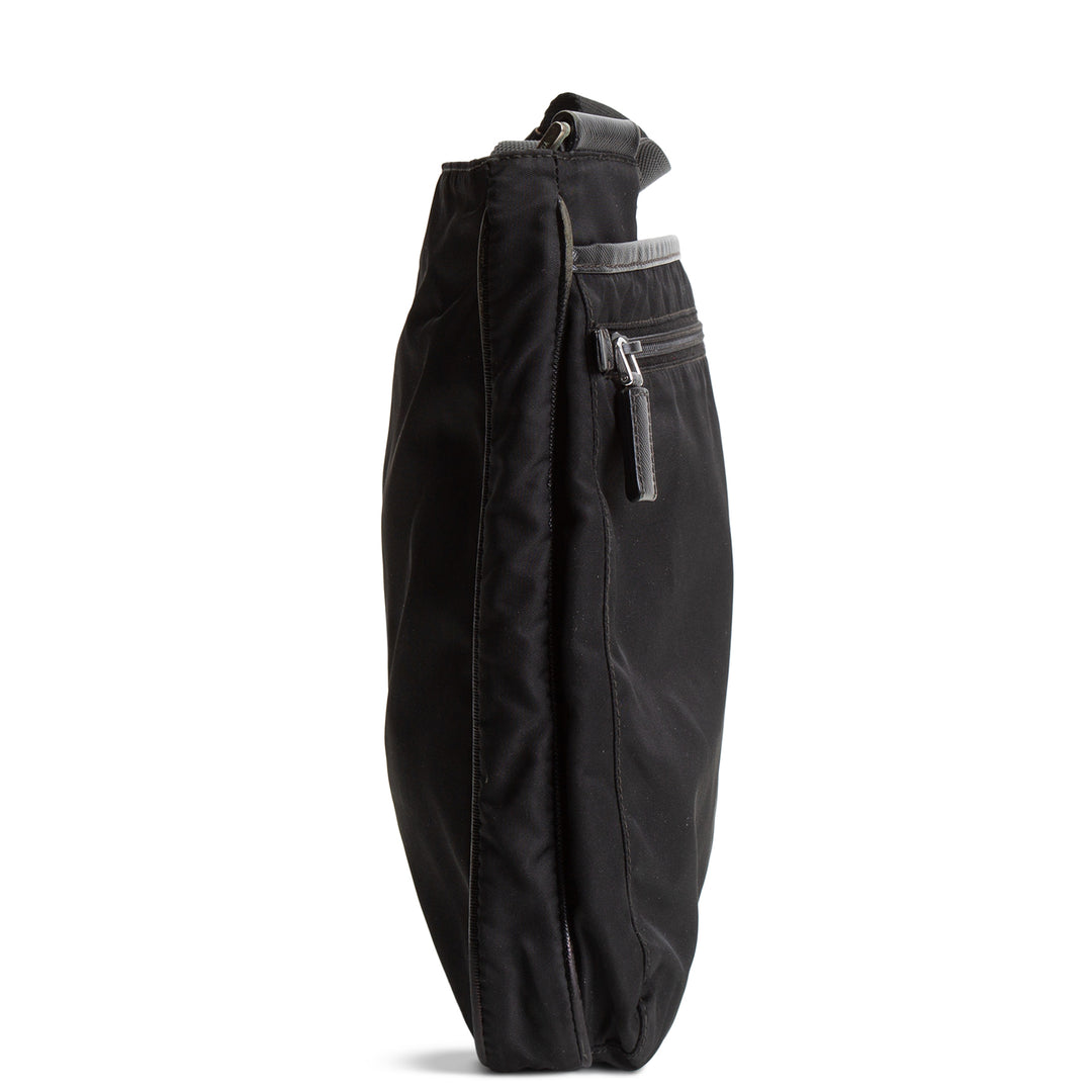 PRADA Tessuto Nylon Messenger Bag - Black OULET FINAL SALE