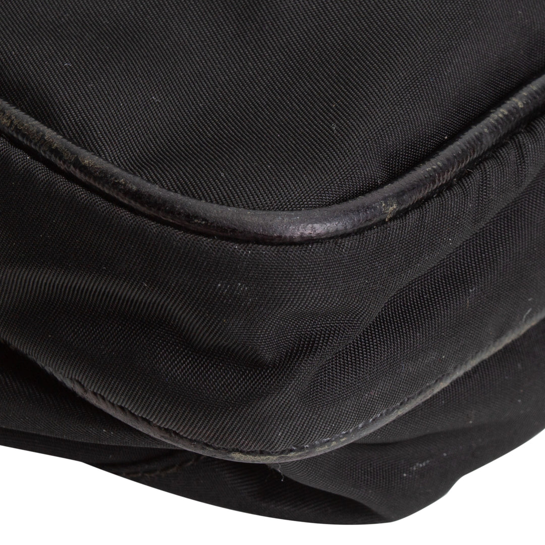 PRADA Tessuto Nylon Messenger Bag - Black OULET FINAL SALE