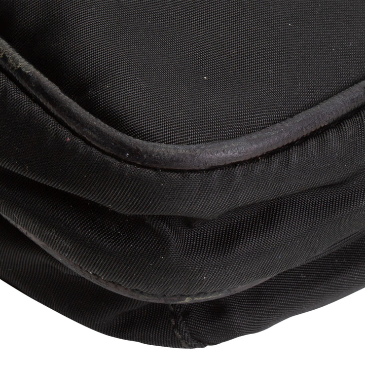 PRADA Tessuto Nylon Messenger Bag - Black OULET FINAL SALE