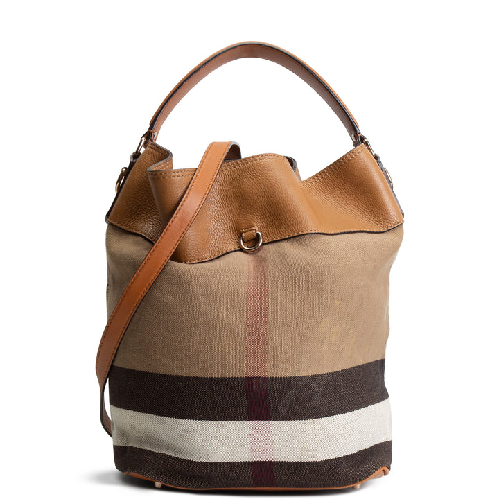 BURBERRY Ashby House Check Bucket w/ Pouch OUTLET FINAL SALE
