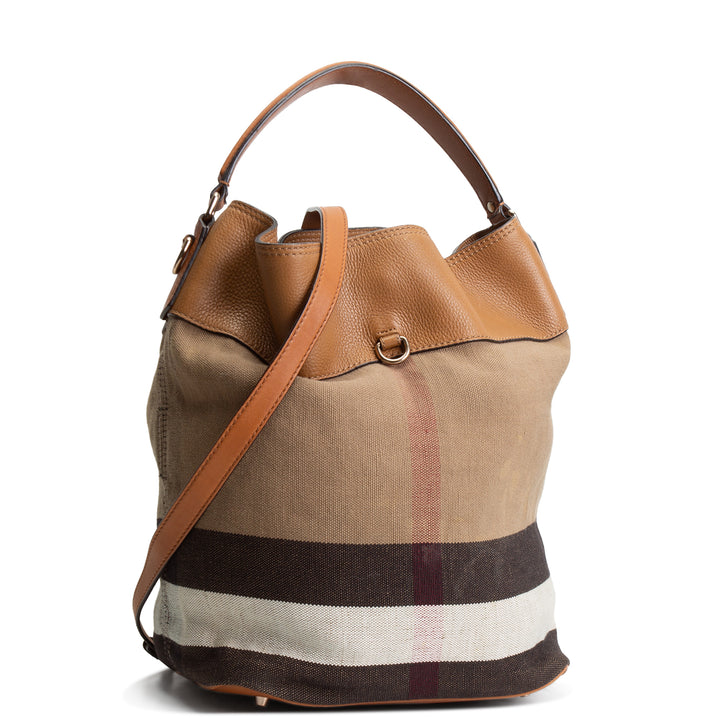 BURBERRY Ashby House Check Bucket w/ Pouch OUTLET FINAL SALE