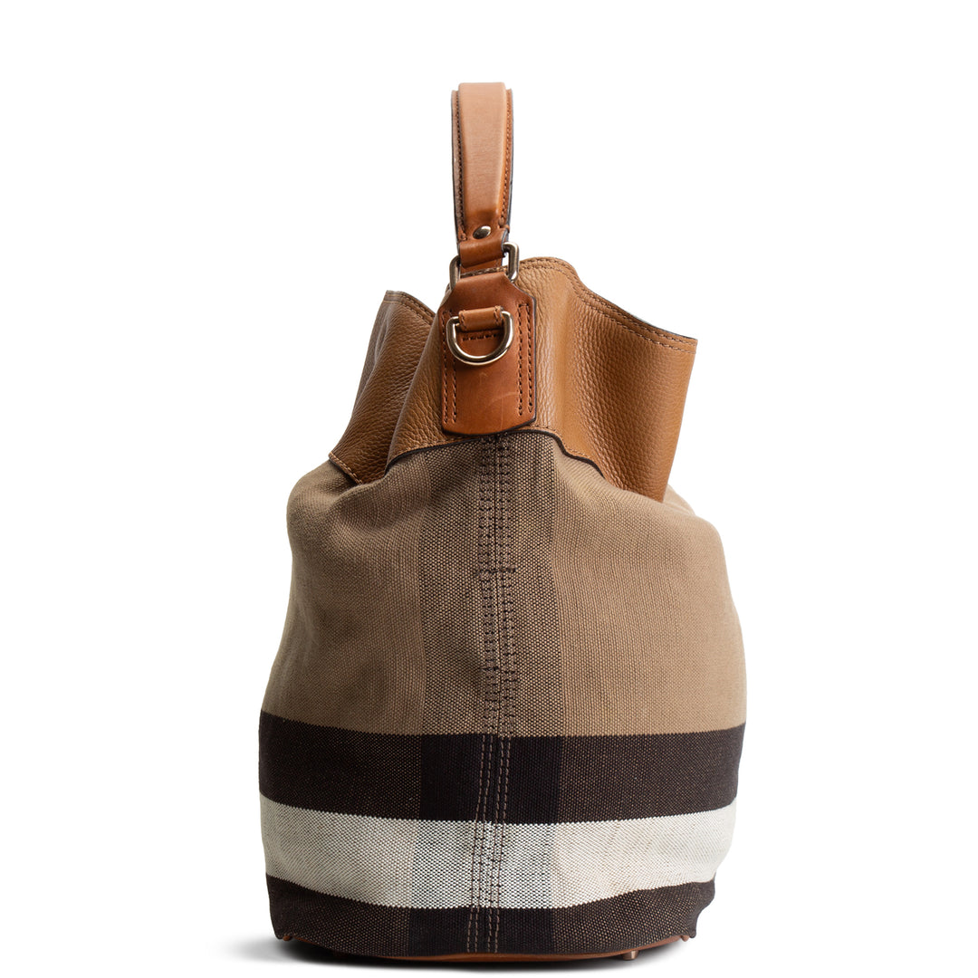 BURBERRY Ashby House Check Bucket w/ Pouch OUTLET FINAL SALE