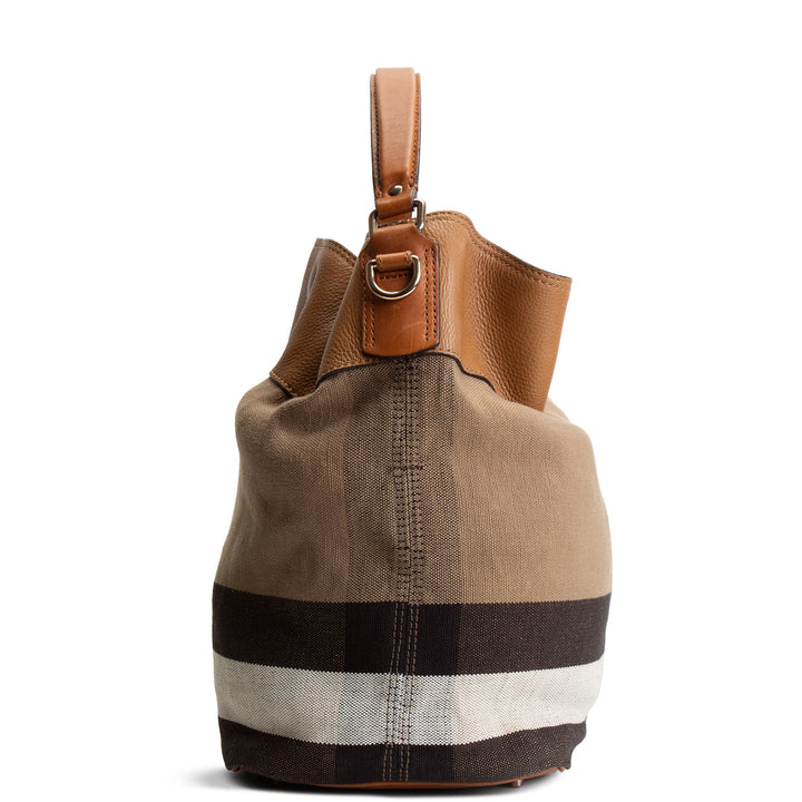 BURBERRY Ashby House Check Bucket w/ Pouch OUTLET FINAL SALE