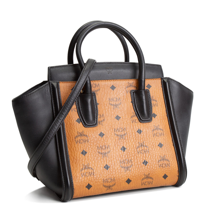 MCM Kathy Visetos Tote Small- Cognac