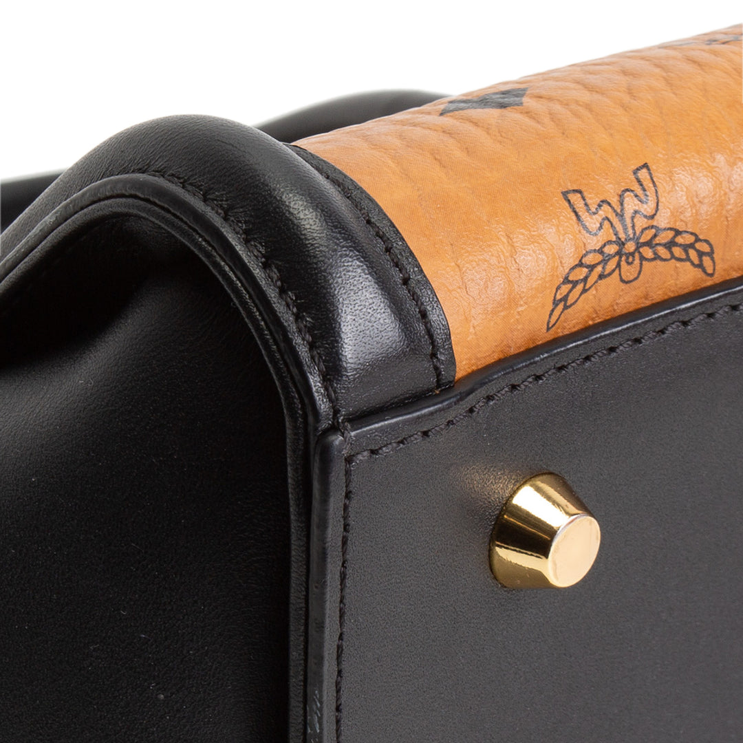 MCM Kathy Visetos Tote Small- Cognac