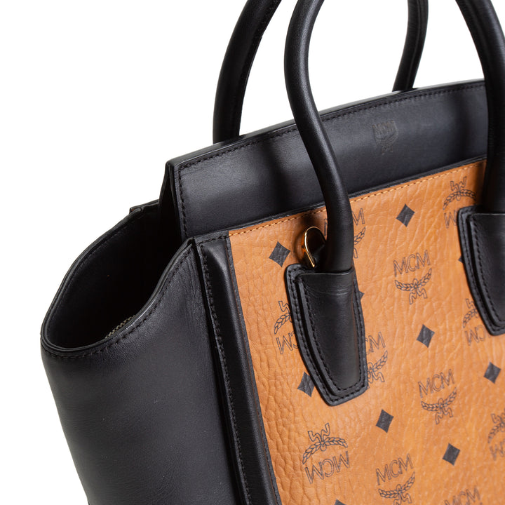 MCM Kathy Visetos Tote Small- Cognac