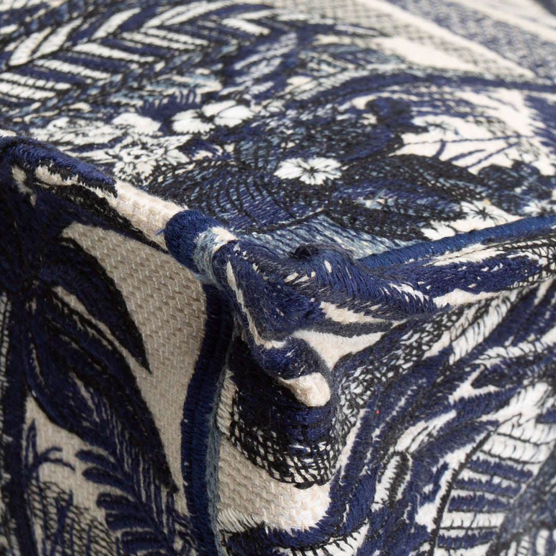 DIOR Book Tote Large Palm Tree Toile DeJouy - Blue