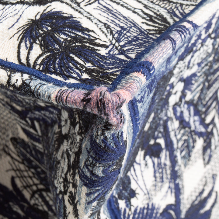 DIOR Book Tote Large Palm Tree Toile DeJouy - Blue