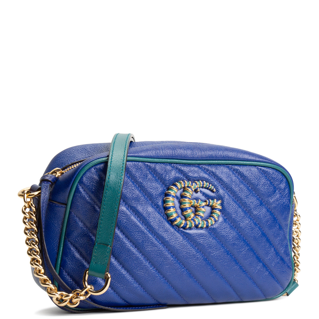 GUCCI GG Marmont Torchon Camera Bag - Blue