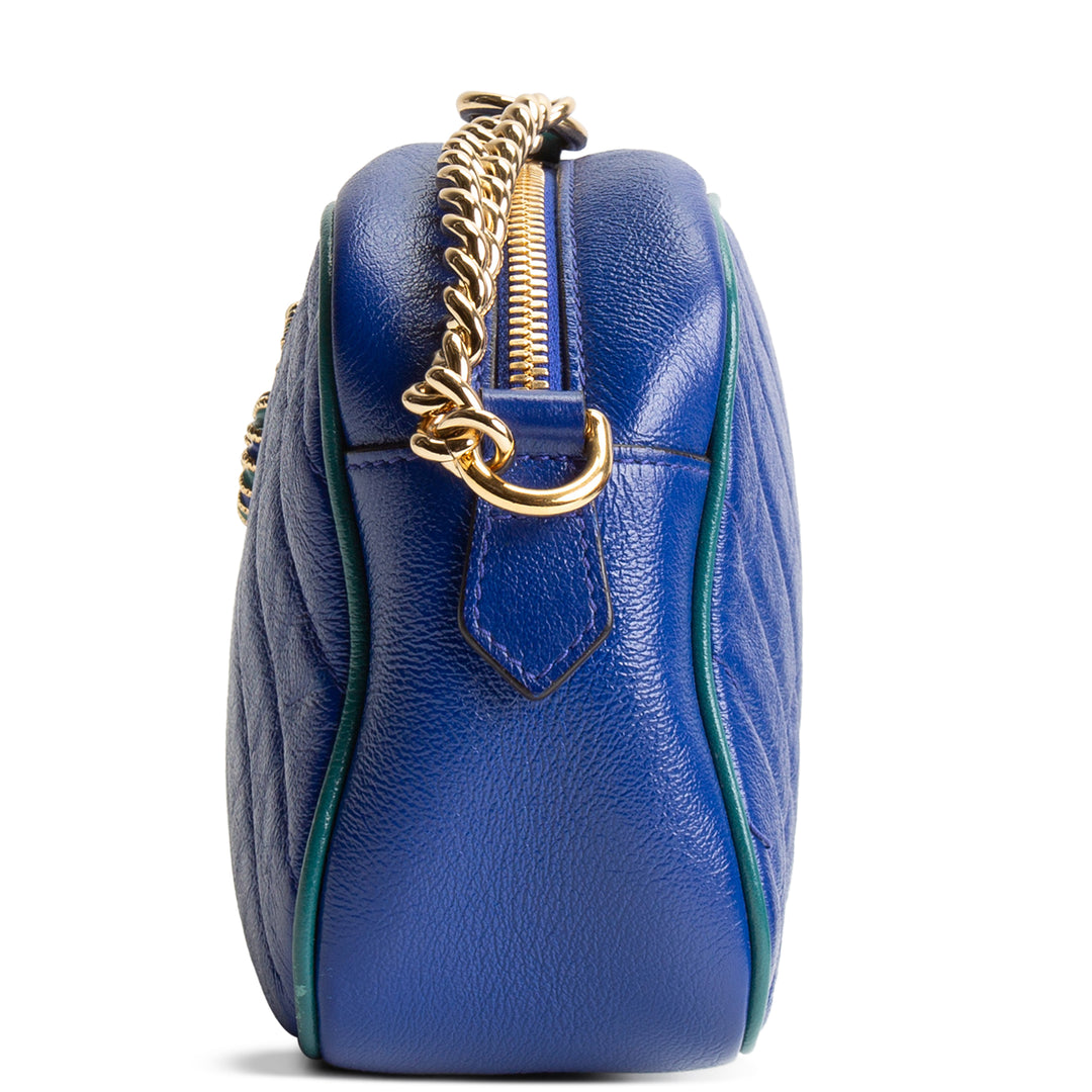 GUCCI GG Marmont Torchon Camera Bag - Blue