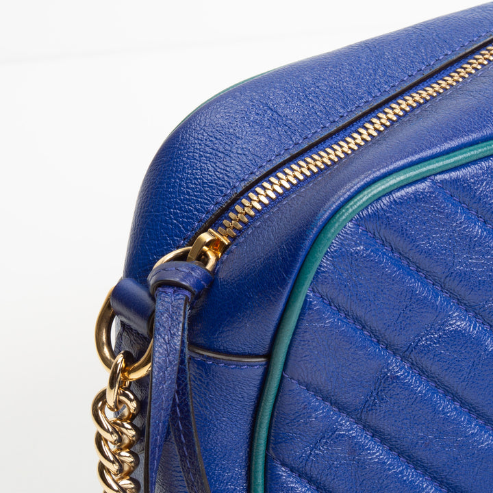 GUCCI GG Marmont Torchon Camera Bag - Blue