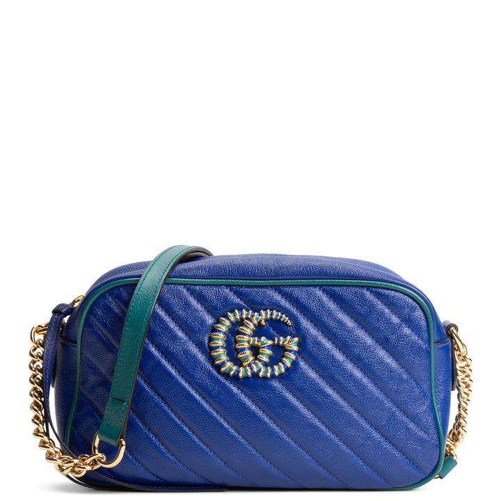 GUCCI GG Marmont Torchon Camera Bag - Blue
