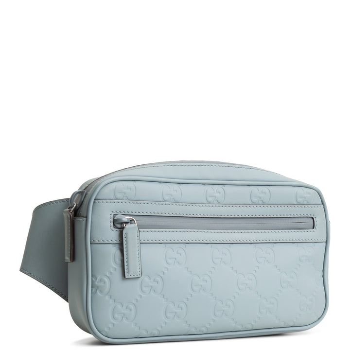 GUCCI Rubber Effect GG Belt Bag - Blue