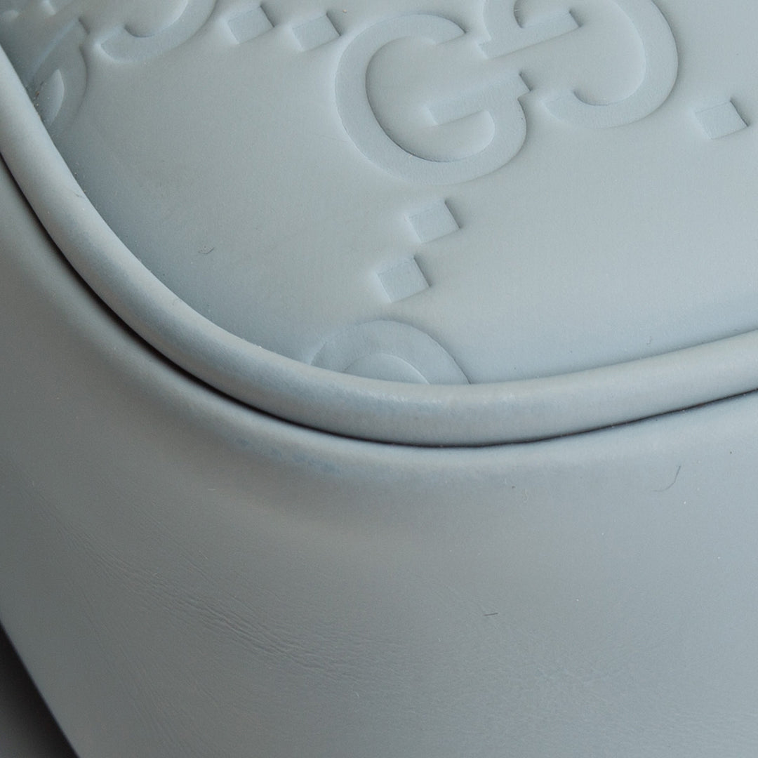 GUCCI Rubber Effect GG Belt Bag - Blue