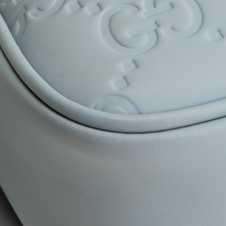 GUCCI Rubber Effect GG Belt Bag - Blue