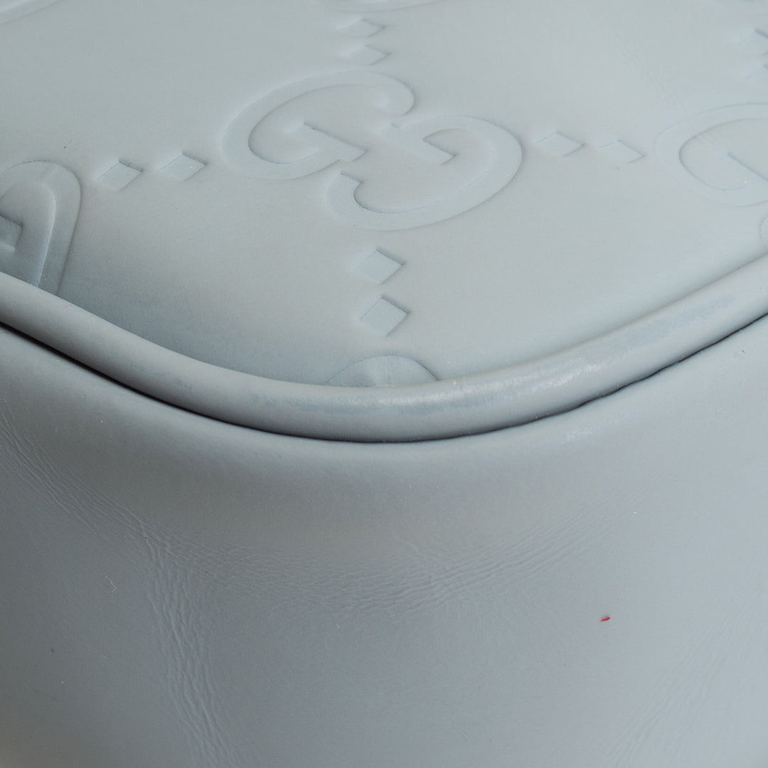 GUCCI Rubber Effect GG Belt Bag - Blue