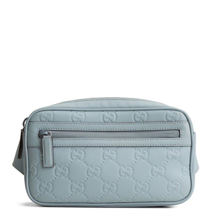 GUCCI Rubber Effect GG Belt Bag - Blue