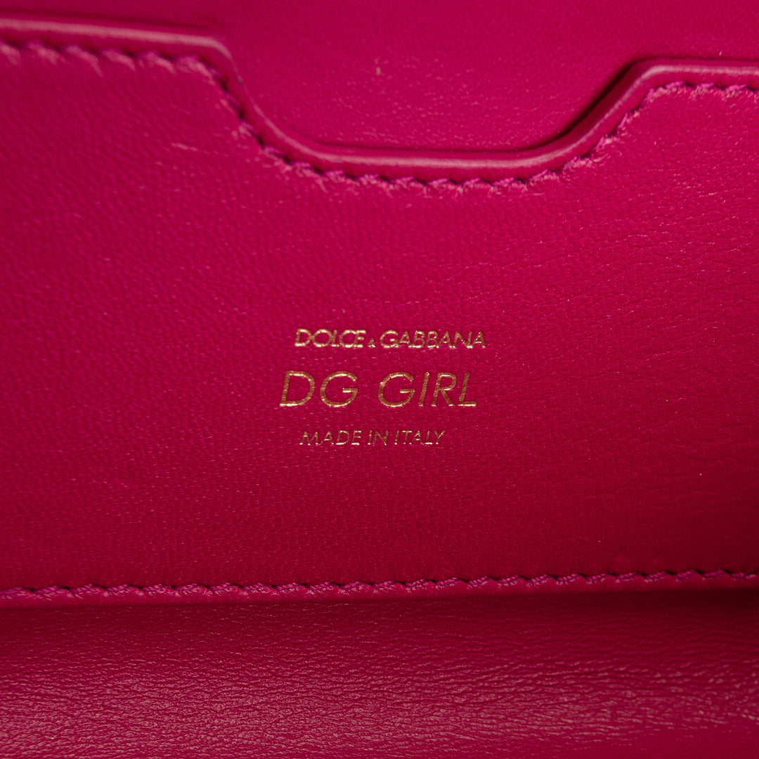 DOLCE & GABBANA Girls Phone Bag - Pink Python