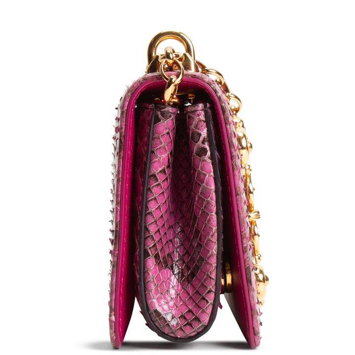 DOLCE & GABBANA Girls Phone Bag - Pink Python
