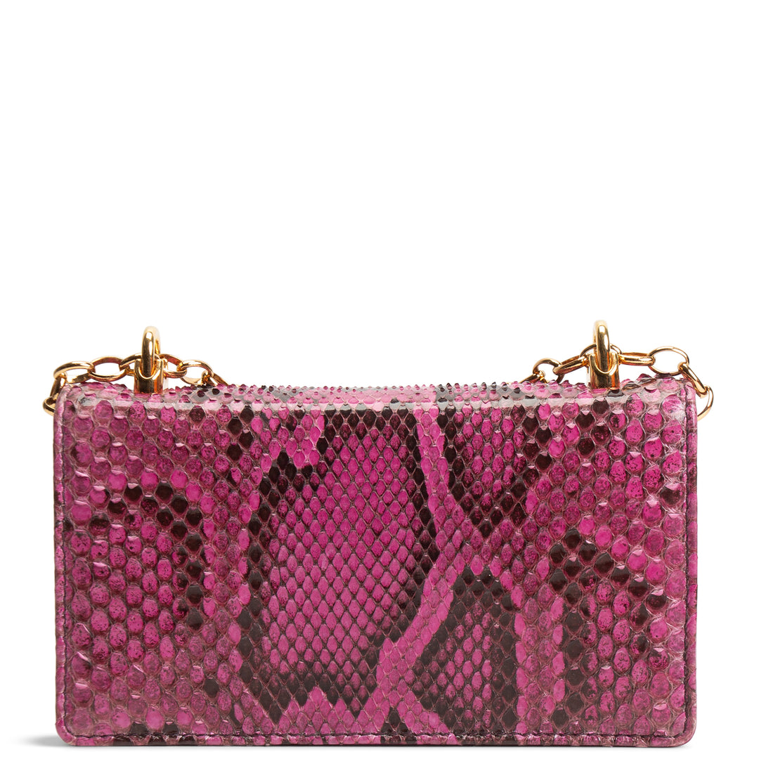 DOLCE & GABBANA Girls Phone Bag - Pink Python