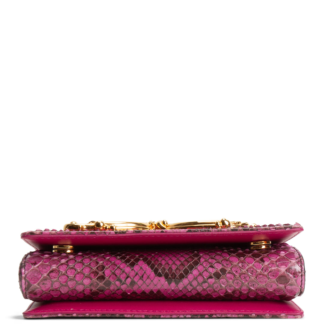 DOLCE & GABBANA Girls Phone Bag - Pink Python
