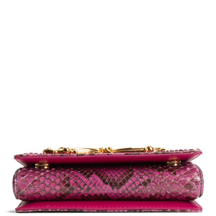 DOLCE & GABBANA Girls Phone Bag - Pink Python