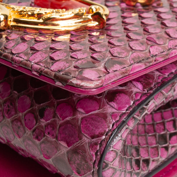 DOLCE & GABBANA Girls Phone Bag - Pink Python