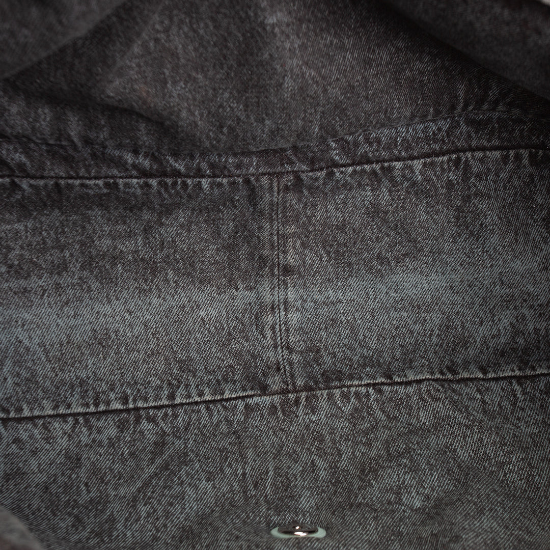 CHANEL Denim Quilted Denimpression XXL Flap Bag -Blue