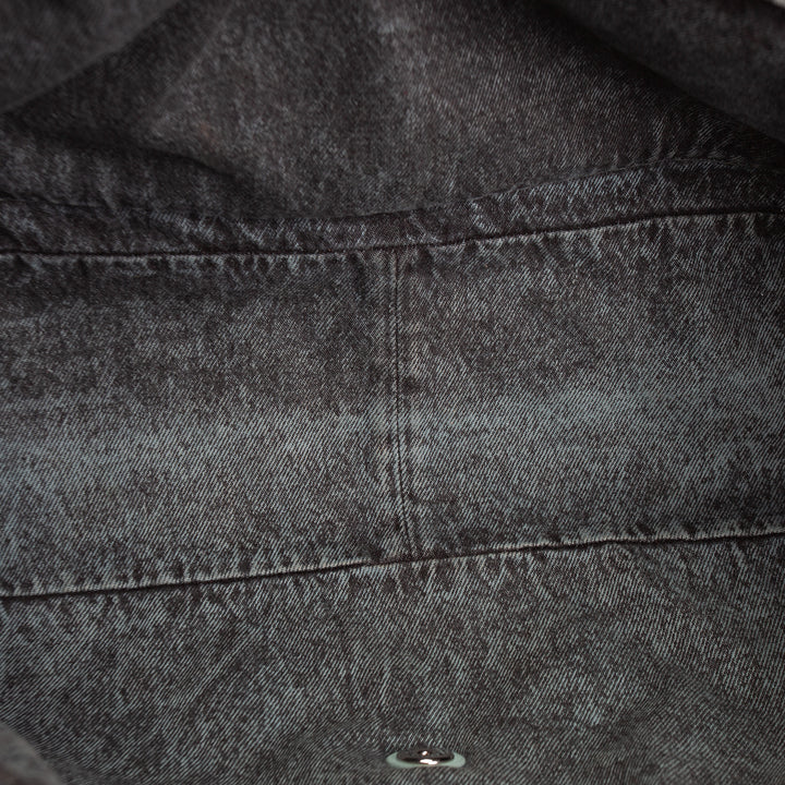 CHANEL Denim Quilted Denimpression XXL Flap Bag -Blue