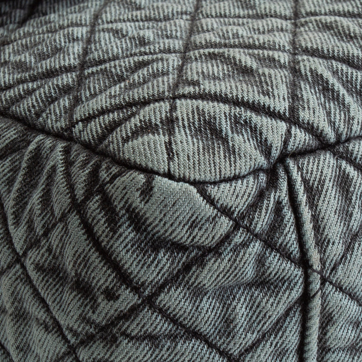 CHANEL Denim Quilted Denimpression XXL Flap Bag -Blue