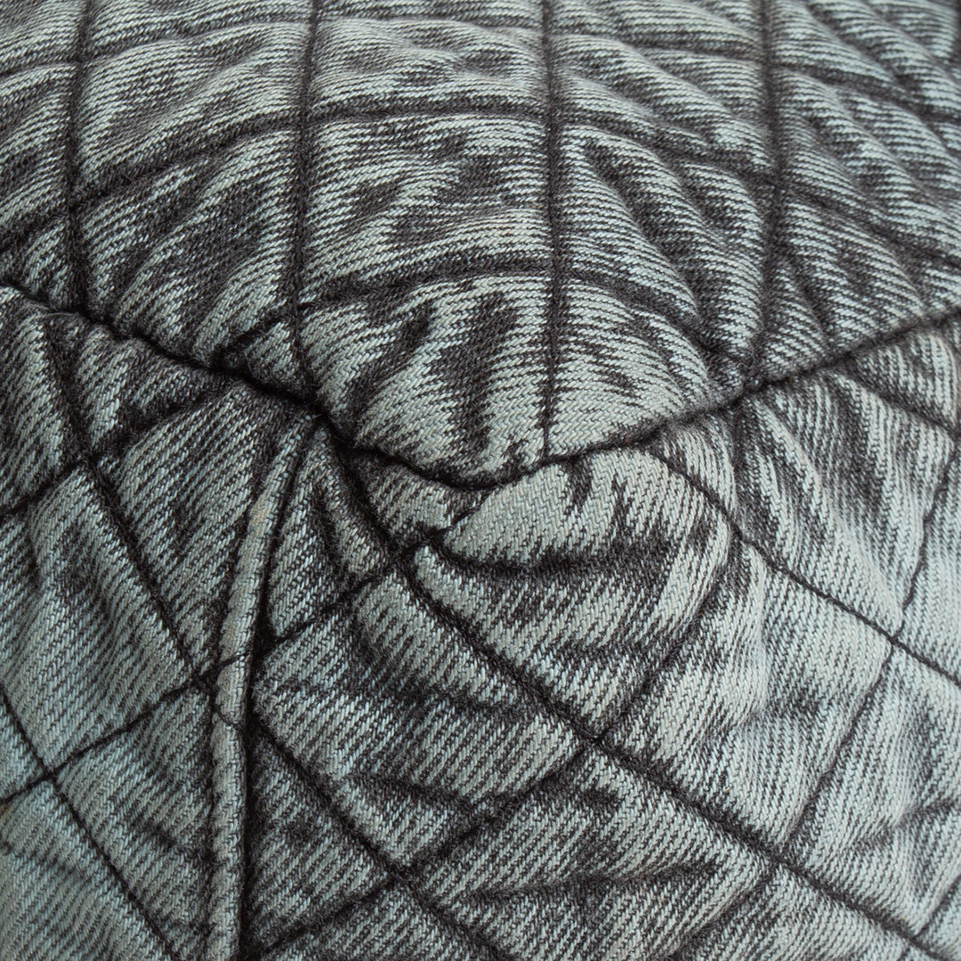 CHANEL Denim Quilted Denimpression XXL Flap Bag -Blue