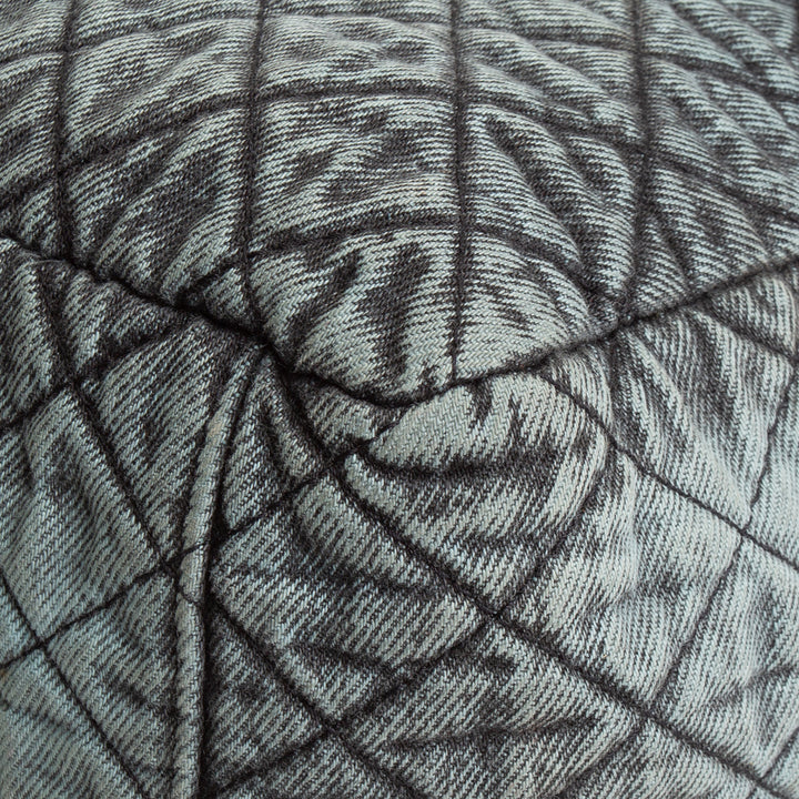 CHANEL Denim Quilted Denimpression XXL Flap Bag -Blue