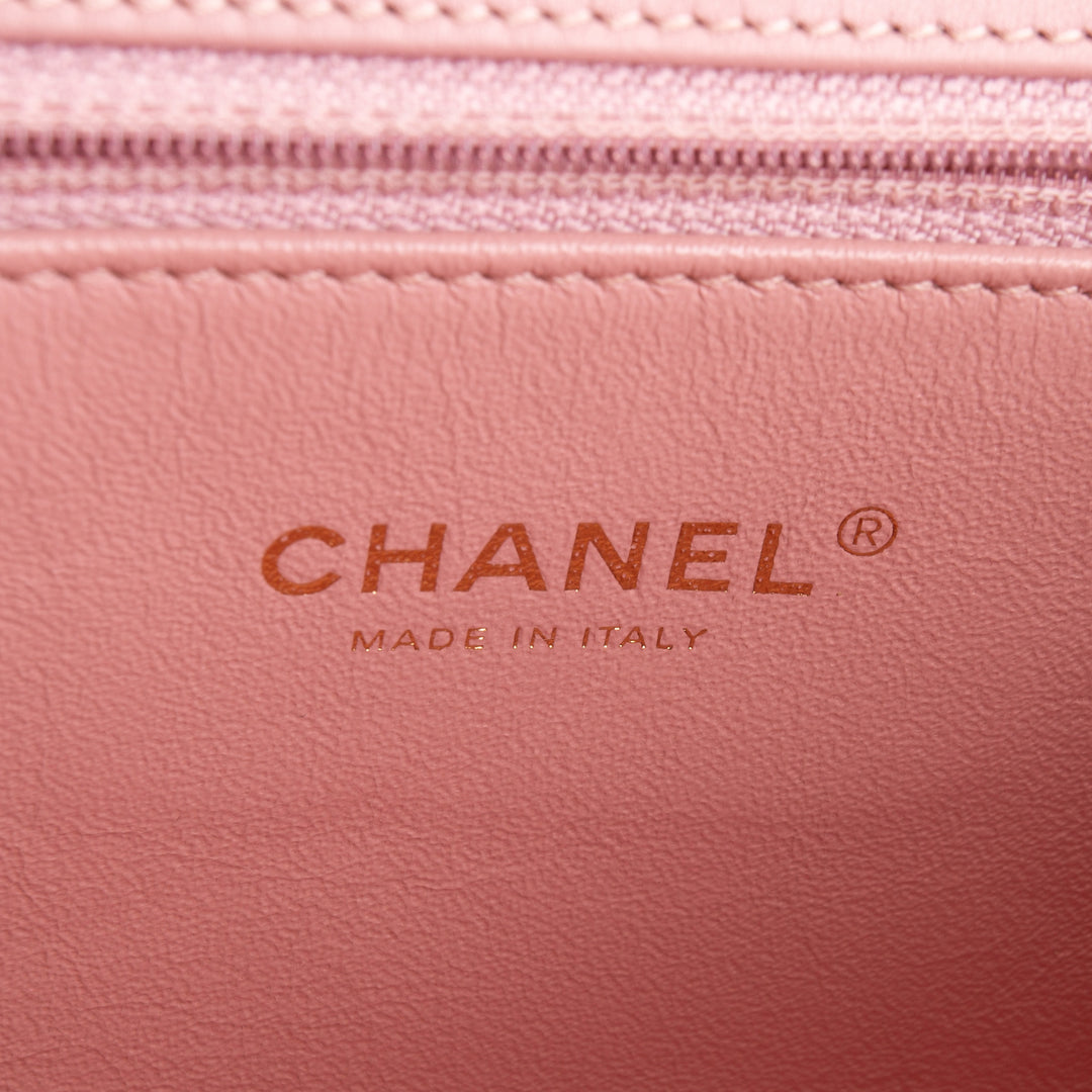 CHANEL Tweed Filigree Flap Bag - Pink
